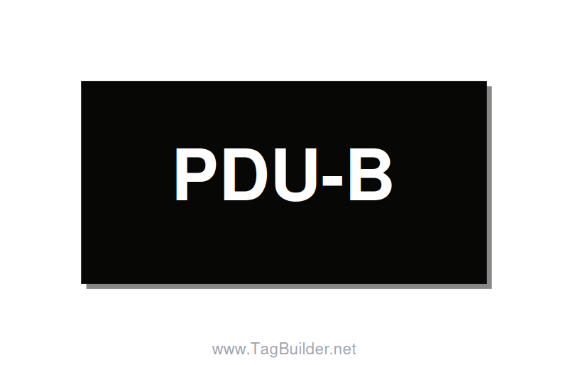 3.0x1.5" Safety Label - PDU-B, White/Black, Adhesive