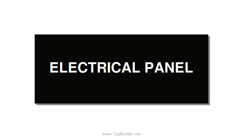 5.0x2.0" Electrical Safety Label - ELECTRICAL PANEL, White/Black, Adhesive