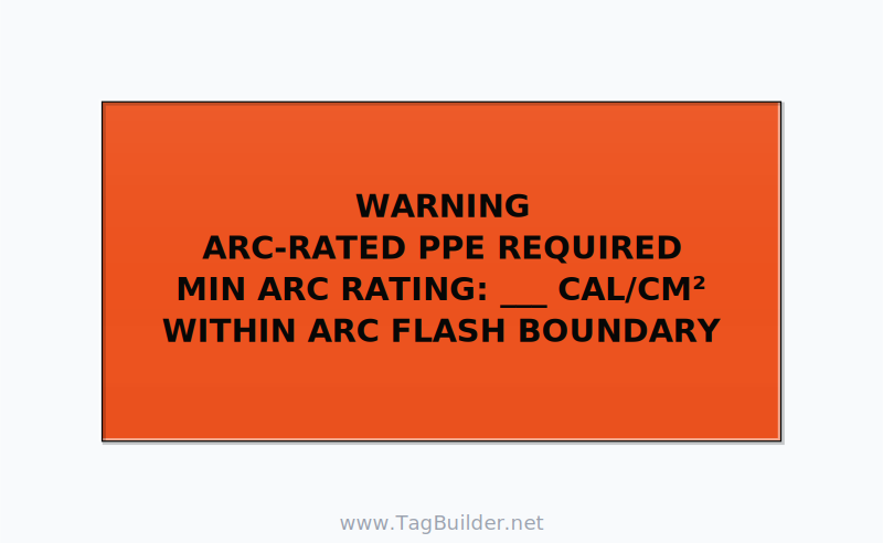 Arc-Rated PPE Required Label — 4x2 Adhesive