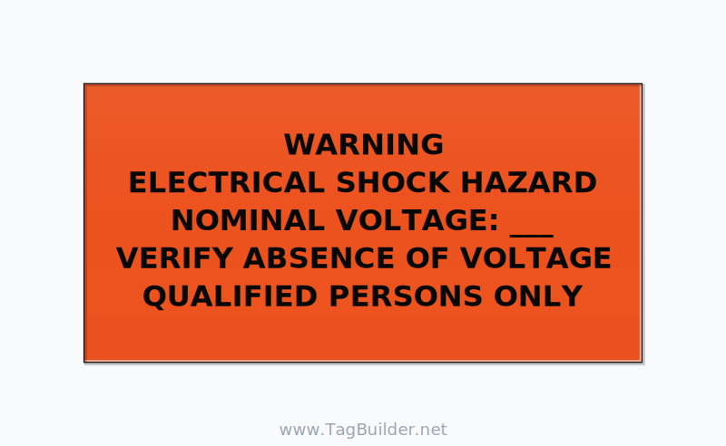 Electrical Shock Hazard Label — 4x2 Adhesive