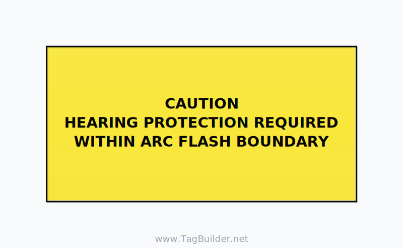 Hearing Protection Required Label (Arc Blast) — 4x2 Adhesive