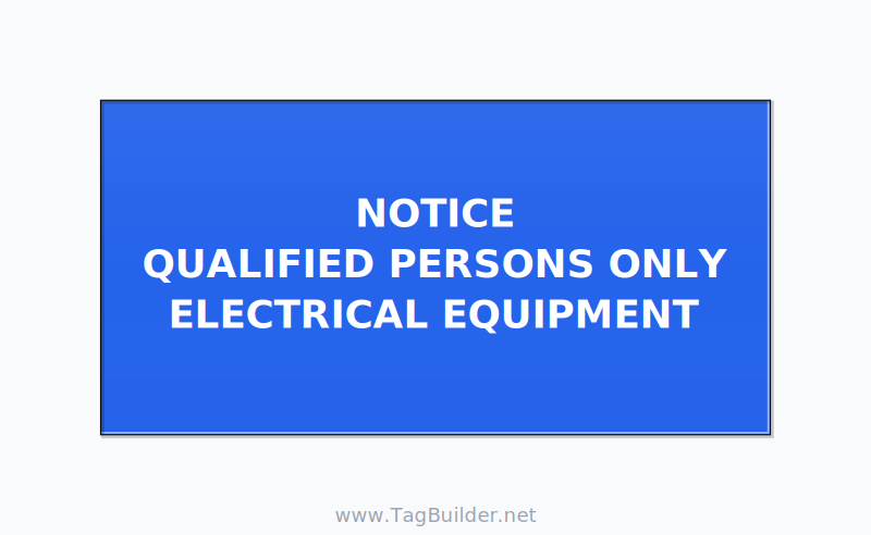 Qualified Persons Only Label — 4x2 Adhesive