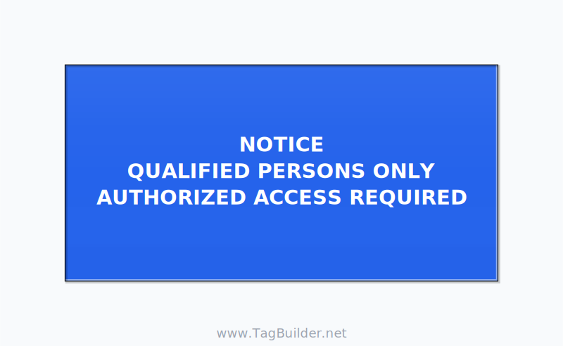 Qualified Persons Only Label — 6x3 Adhesive