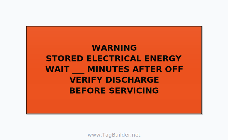 Stored Electrical Energy Label — 4x2 Adhesive