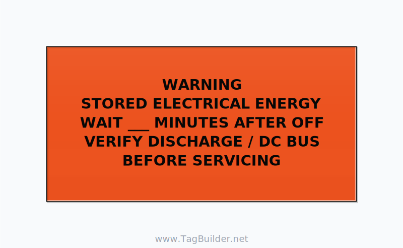 Stored Electrical Energy Label — 6x3 Adhesive