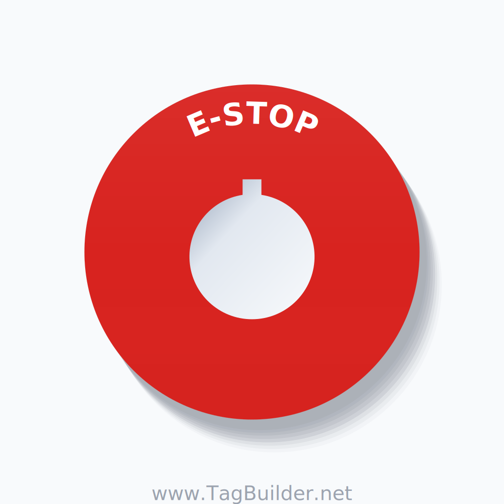 E-STOP Arc Circle 60mm - 22mm Rockwell Red