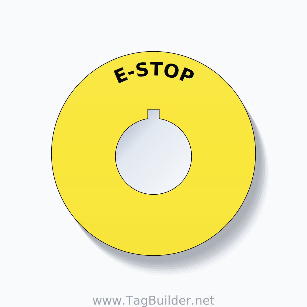 E-STOP Arc Circle 60mm - 22mm Rockwell Yellow