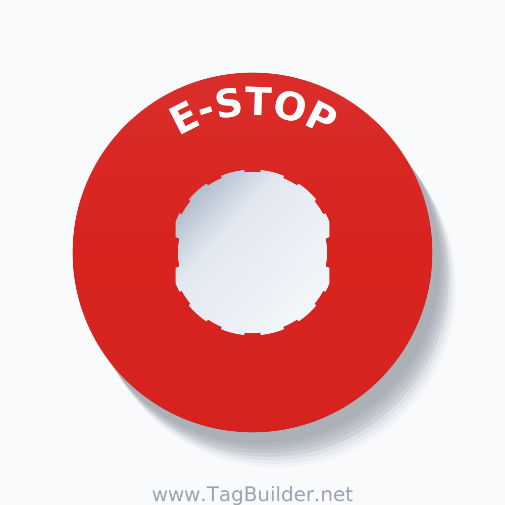 E-STOP Arc Circle 60mm - 22mm Schneider Red