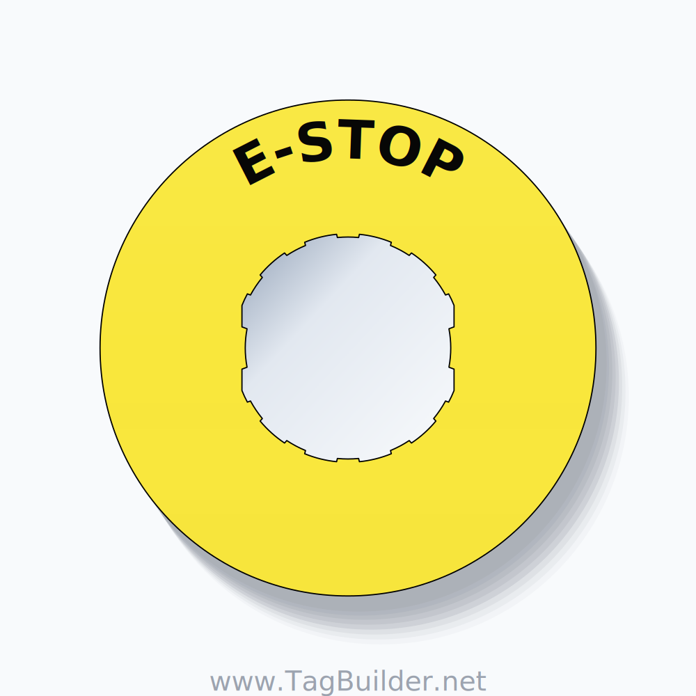 E-STOP Arc Circle 60mm - 22mm Schneider Yellow