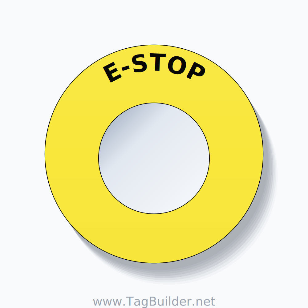 E-STOP Arc Circle 60mm - 30mm Standard Yellow