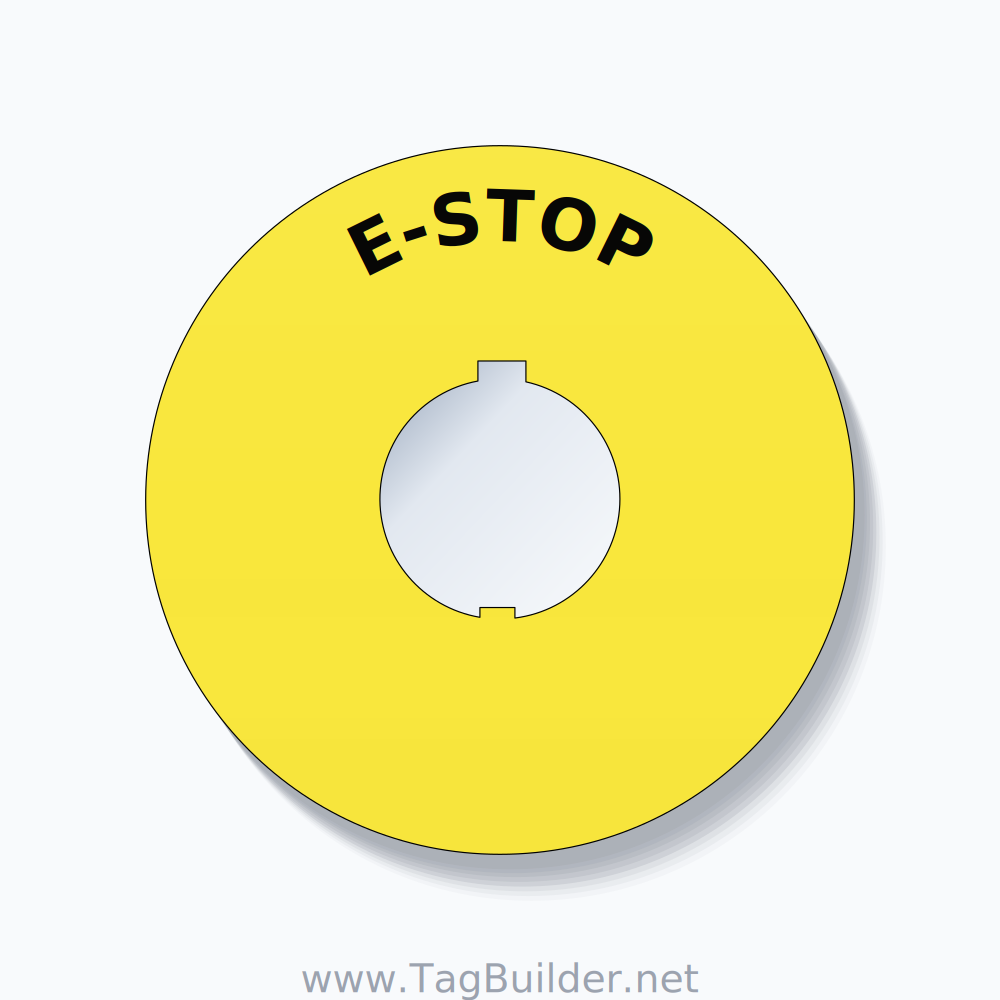 E-STOP Arc Circle 90mm - 30mm Schneider Yellow