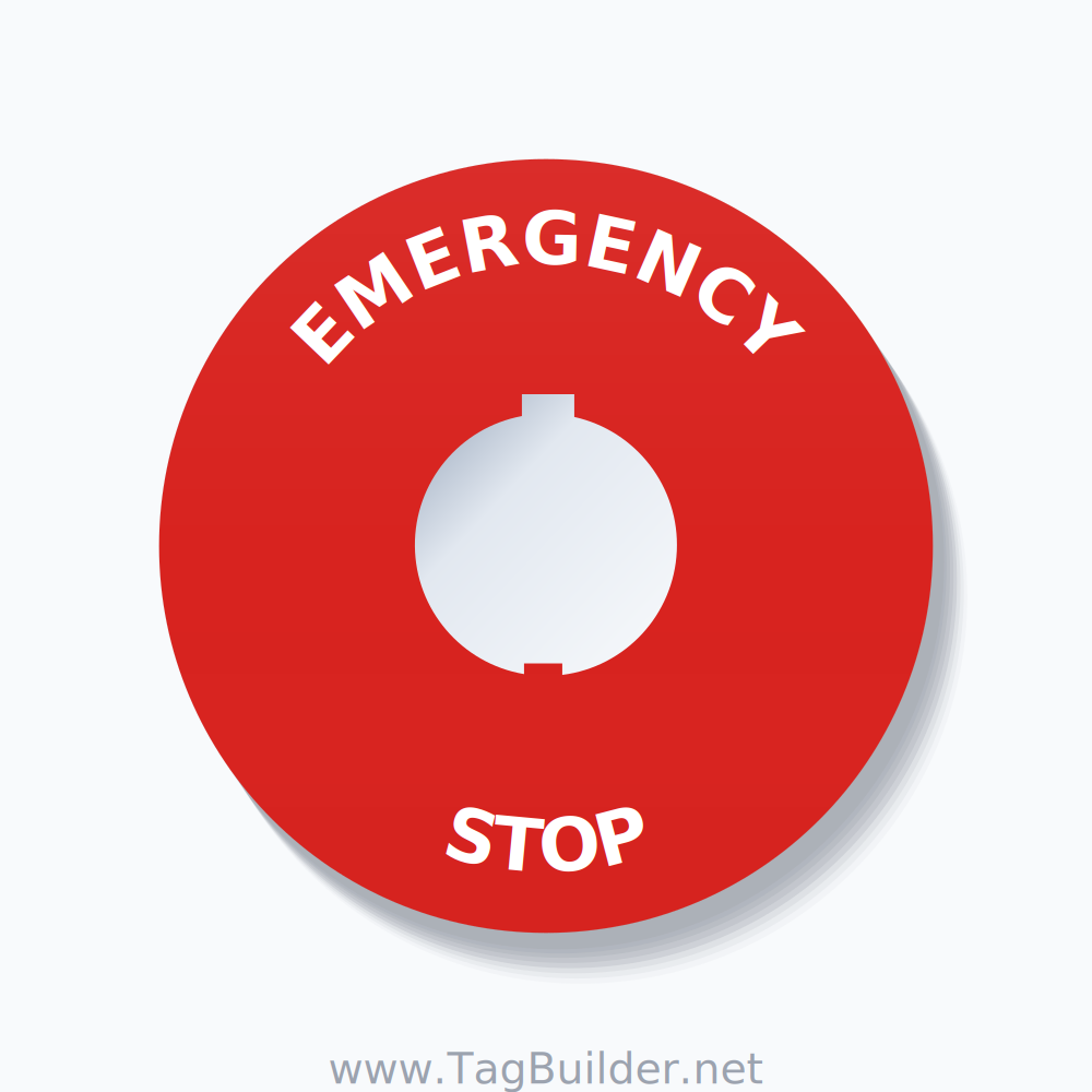 EMERGENCY STOP Arc Circle 90mm - 30mm Schneider Red